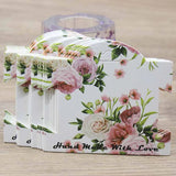 100pcs Hair Clip Cards DIY Accessories Display Card Flower Pattern