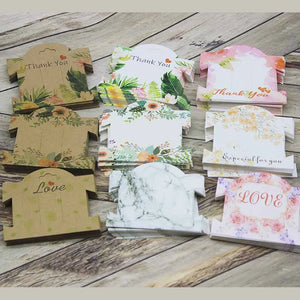 100pcs Hair Clip Cards DIY Accessories Display Card Flower Pattern
