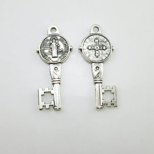 Catholic Religious Double-sided Key Charm Pendant 100pcs
