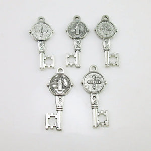 Catholic Religious Double-sided Key Charm Pendant 100pcs