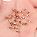 100pcs/pack Copper Round Covers Crimp End Beads Stopper Spacer Beads