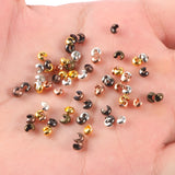 100pcs/pack Copper Round Covers Crimp End Beads Stopper Spacer Beads