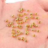 100pcs/pack Copper Round Covers Crimp End Beads Stopper Spacer Beads