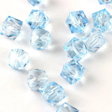 100pcs Acrylic Square Beads 10mm Clear Cube DIY Jewelry Findings