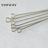 100pcs Gold/Silver 40mm Eye Pins 0.7mm 21 Gauge