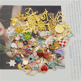 100pcs Mix Enamel Charms for Jewelry Making Crafting Earring Bracelet Necklace