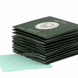 100pcs Green Fabric Silver Polish Cleaning Cloth for 925 Silver Jewelry