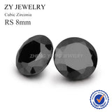 100pcs 8mm 9mm 10mm Round Cubic Zirconia CZ Stones