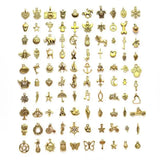 100pcs Vintage Metal Charms Pendant Jewelry Making DIY 9-26MM