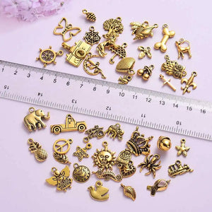 100pcs Vintage Metal Charms Pendant for Jewelry Making DIY