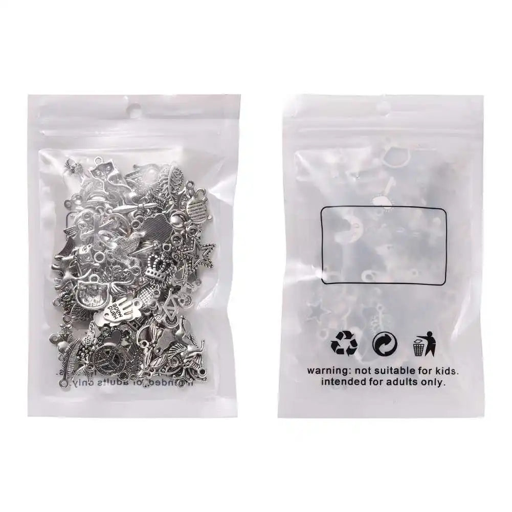 100pcs Mixed Vintage Metal Charms Jewelry Making Set DIY 8-30MM