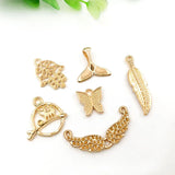 100pcs Kc Alloy Charm Bracelet Pendant Earring DIY Jewelry Making