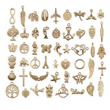 100pcs Kc Alloy Charm Bracelet Pendant Earring DIY Jewelry Making