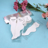 100pcs Paper Anklet Jewelry Cards with Self-Seal Bags Blank Holder