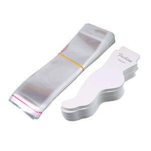 100pcs Paper Anklet Jewelry Cards with Self-Seal Bags Blank Holder