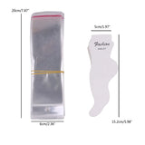 100pcs Paper Anklet Jewelry Cards with Self-Seal Bags Blank Holder