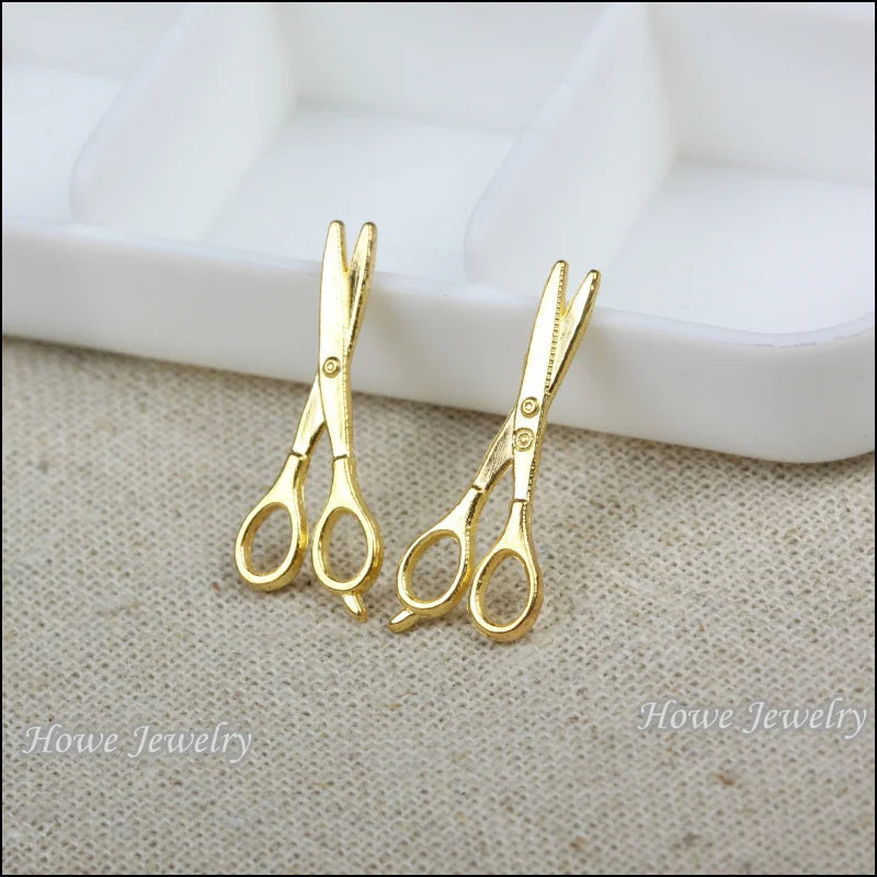 100pcs Vintage Scissors Charm for DIY Jewelry Making