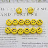 100pcs 10-16mm Ceramics Smile Face Beads DIY Jewelry Making Bracelet Necklace