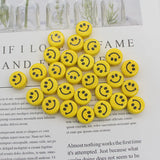 100pcs 10-16mm Ceramics Smile Face Beads DIY Jewelry Making Bracelet Necklace