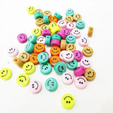 100pcs 10mm Candy Acrylic Smile Beads for Jewelry Making