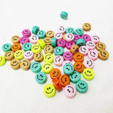 100pcs 10mm Candy Acrylic Smile Beads for Jewelry Making