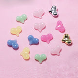 100pcs Acrylic Candy Heart Shape Spacer Beads for Jewelry Making