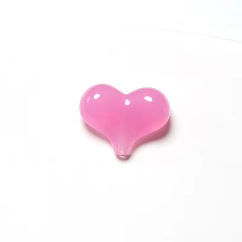 100pcs Acrylic Candy Heart Shape Spacer Beads for Jewelry Making