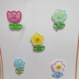 100pcs Resin Candy Smile Sunflowers Sticker Beads for Jewelry Making