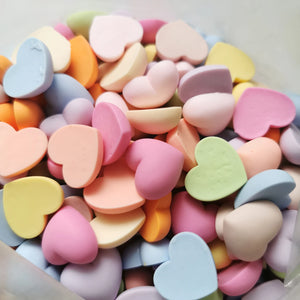 100 Acrylic Candy Heart Sticker Beads 18mm DIY Jewelry Making