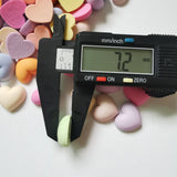 100 Acrylic Candy Heart Sticker Beads 18mm DIY Jewelry Making