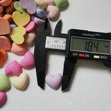 100 Acrylic Candy Heart Sticker Beads 18mm DIY Jewelry Making