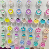 100 Acrylic Smile Heart Star Beads 20-25mm DIY Jewelry Making Accessories