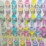 100 Acrylic Smile Heart Star Beads 20-25mm DIY Jewelry Making Accessories