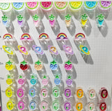 100 Acrylic Smile Heart Star Beads 20-25mm DIY Jewelry Making Accessories