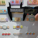 100pcs Acrylic Cartoon Bear Flower Pigs Sticker Beads