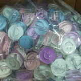 100pcs 20*8mm Acrylic Smile Face Round Beads for Jewelry Making