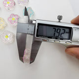 100pcs 20mm Acrylic DIY Candy Flower Round Beads