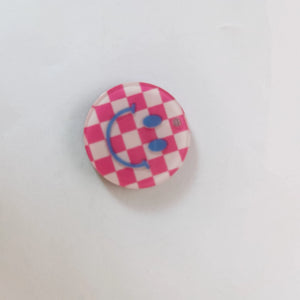 100pcs 22mm Korea DIY Smile Face Check Smiley Pendant