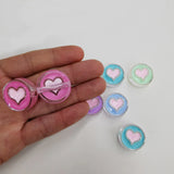 100pcs Acrylic DIY Candy Heart Round Beads 23mm for Jewelry Making