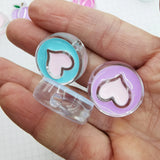 100pcs Acrylic DIY Candy Heart Round Beads 23mm for Jewelry Making