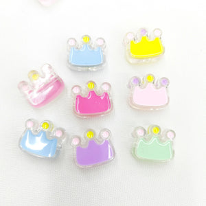 100pcs Acrylic DIY Candy Crown Beads 25x8mm for Jewelry Making