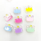 100pcs Acrylic DIY Candy Crown Beads 25x8mm for Jewelry Making
