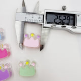 100pcs Acrylic DIY Candy Crown Beads 25x8mm for Jewelry Making