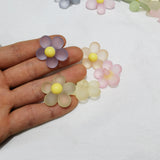 100pcs DIY Acrylic Candy Flower Beads for Jewelry Making Accessories