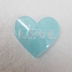 100pcs 28mm Korea DIY Acrylic Love Heart Pendant for Jewelry Making