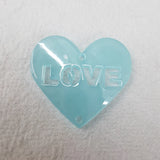 100pcs 28mm Korea DIY Acrylic Love Heart Pendant for Jewelry Making