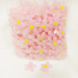 100pcs 29mm Acrylic Sunflower Beads for Jewelry Making Accessories