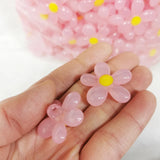 100pcs 29mm Acrylic Sunflower Beads for Jewelry Making Accessories