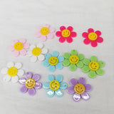 100pcs 30mm Korean DIY Candy Smile Sunflower Pendant for Jewelry Making