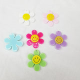 100pcs 30mm Korean DIY Candy Smile Sunflower Pendant for Jewelry Making